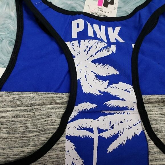 VS Reverse Racerback Bra Top Blue Blaze Palm M - Picture 6 of 6